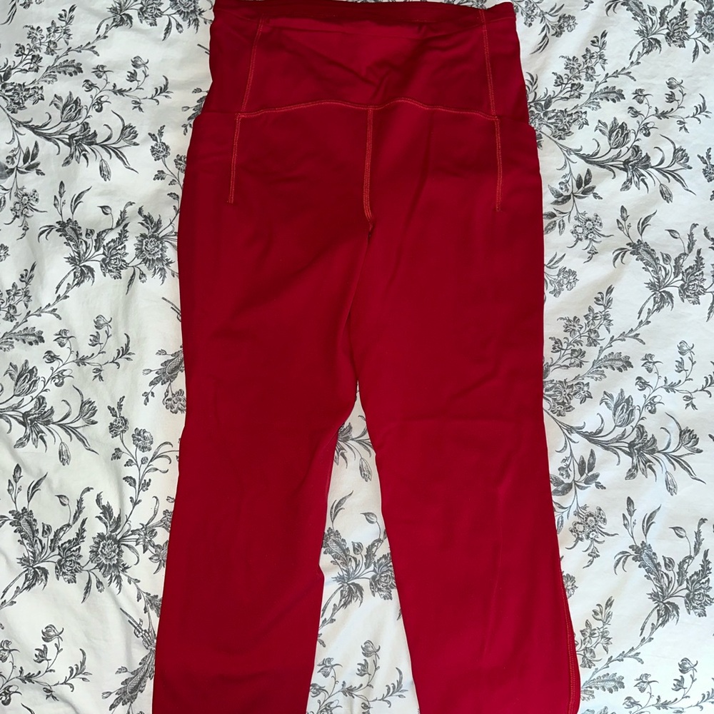 Lululemon Athletica Red Leggings with High Waist